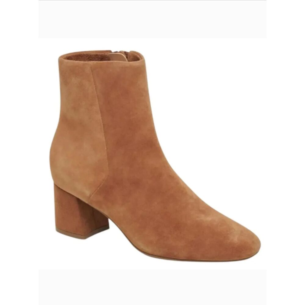NWB Aqua College "Echo" Waterproof Dress Ankle Booties in Tan Suede Women's 8.5